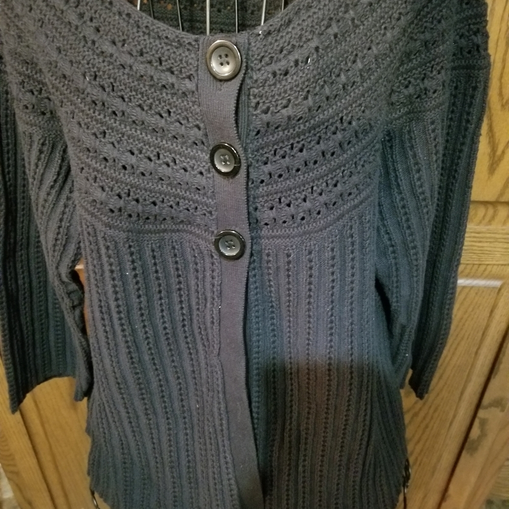 M collection black sweater petite large